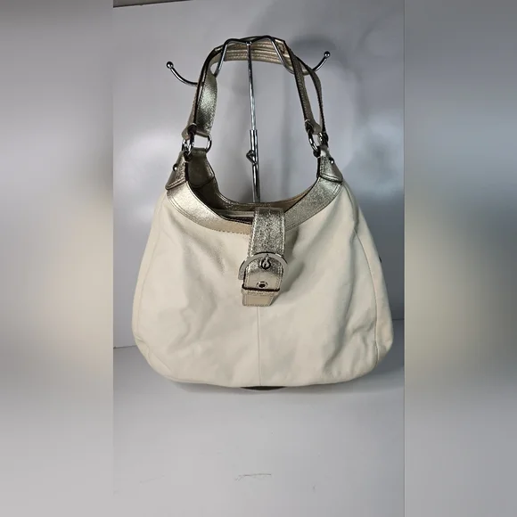 Coach | Bags | Coach Large Soho Leather Hobo Shoulder Ivory